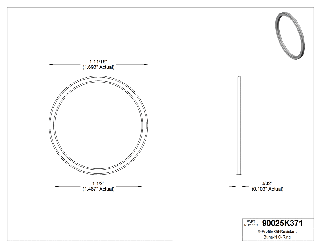 Technical drawing - 90025K371